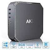 ACEPC AK2 Mini PC,Intel Celeron J3455,Windows 10 Micro Computer,8GB RAM/120GB SSD,4K HD Graphics,Gigabit Ethernet,Dual Band Wi-Fi