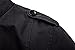 wantdo Men's Cotton Jacket Classic Military Stand Collar Chore Coat Black Small