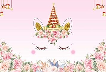 Sfondi Natalizi Simpatici.Edcott 9x6ft Unicorno Rosa Fondali Natalizi Fotografia Simpatici Rose Fiori Ghirlanda Testa Unicorno Tema Bambini Ragazzi Ragazze Famiglia Buon Natale Festa Banner Banner Studio Fotografico Puntelli Amazon It Elettronica