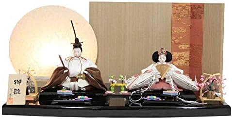 雛人形 親王平飾り 望月麗光 熊倉基安101頭 ホワイト モカ ラテピンク Hn197 1hs1040 幅65cm 結月飾り 2人 213to1394 ひな人形 雛祭