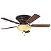 Lynstead 52-in Specialty Bronze Flush Mount Indoor Residential Ceiling Fan with LED Light Kit