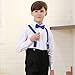 Kids Suspender Bowtie Necktie Sets - Adjustable Elastic Classic Accessory Sets for Boys & Girls (Royal blue)