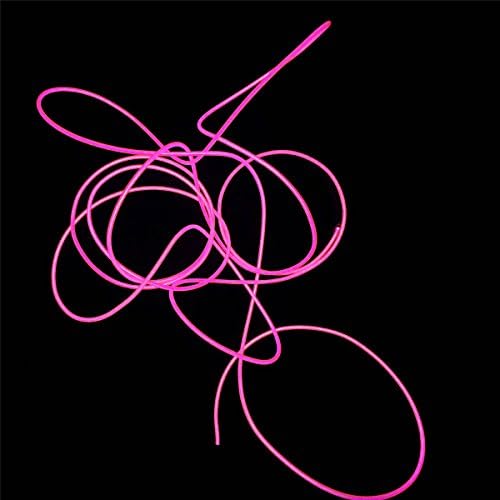 Neon Glowing Strobing Electroluminescent Wires 4 Modes Battery Operated For Indoor Outdoor Party (9ft, Pink)