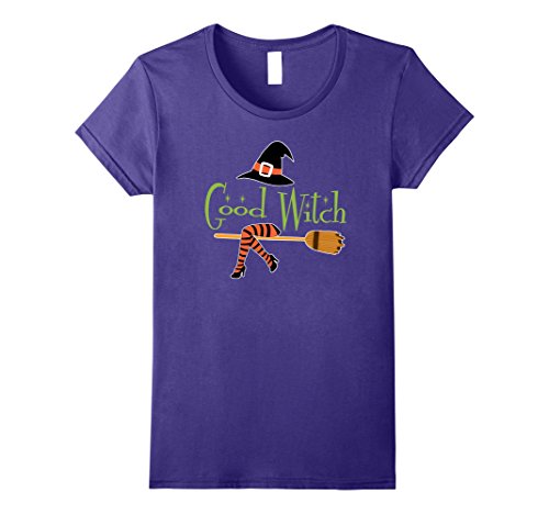 Womens Good Witch Halloween Shirt Small Purple