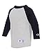 Duofold Boys' Big Raglan Baseball Tee, Oxford Gray/Black, Small