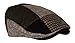 Men's Multi Pattern Patchwork Wool Blend Newsboy IVY Golf Hunting Hat (DK.Brown, SM)