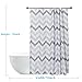 AIMJERRY Waterproof Chevron Fabric Shower Curtain for Bathroom (Grey and Purple), Cleaning 72-inch x 72-inch
