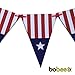 Bobee Red White Blue Independence Day Banner Decoration 8 feet Double Sided Print PreStrung