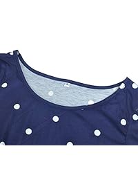 Anatoky - Vestido de manga corta para mujer, diseño de lunares