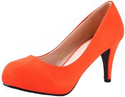 Royal Nina Women's Classic Series Rhinestones Pump(7.5 B(M) US,Orange Nubuck)