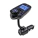 [Upgraded Version] Bluetooth FM Transmitter Audio, Rapidtronic Wireless In-Car Hands-Free Car Kit Radio Adapter Supports TF/Micro SD Card USB Car Charger with 1.44 inch Display for Smartphones -Black