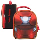Personalized Marvel Comics Iron Man Chest Shaped School Lunchbox Lunch Bag - 10 Inches