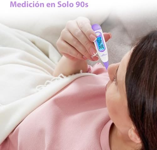 Termómetro Basal: Termómetro de Fertilidad para Medir Temperatura Basal Corporal, Predecir la Ovulación con APP Premon Español Alta Precisión de 0.01 Grados Pantalla LED sin Bluetooth