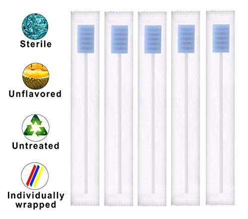 [Pack of 150] Blue Oral Swab/Unflavored and Untreated Swabs/Disposable ...