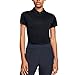 NIKE Women's Dry Short Sleeve Golf Polo, Black/Flat Silver, Small
