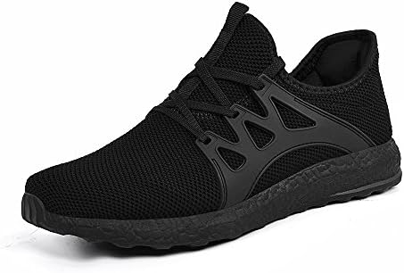 Mxson Womens Sneakers Ultra Lightweight Breathable Mesh Sport Gym Walking Shoes (8B(M) US, Black)