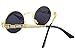 GAMT Retro Metal Hipster Steampunk Round Style Coating Mirrored Sunglasses