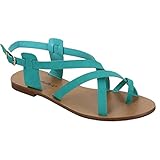 Breckelle's Womens Strappy Colorful Sandals