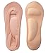 MagiDeal Women's No Show Nylon Sock Liner with Arch Support Cushion Padding (2 Pairs) (Nude & Black, 9-11)