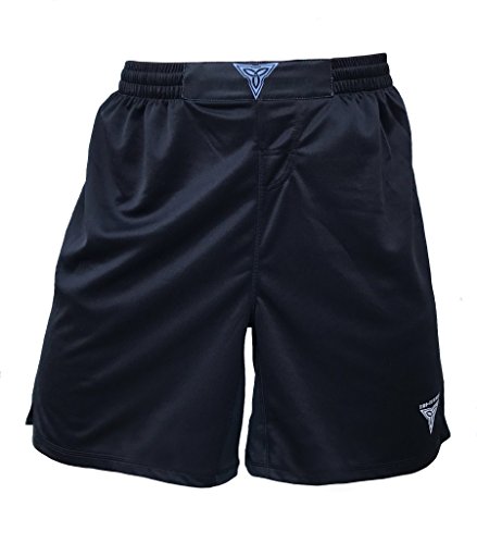 TRI-TITANS Performance MMA BJJ Wrestling Fight Shorts (Adult XS: 28"-30") Black