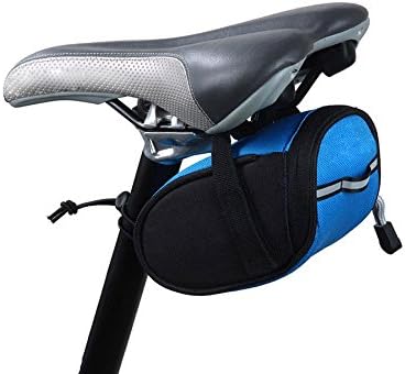 Angeloccur Bike Attachment to Seat Stays and Seat Post Saddle Bag, Bicycle Seat Bags (Blue)