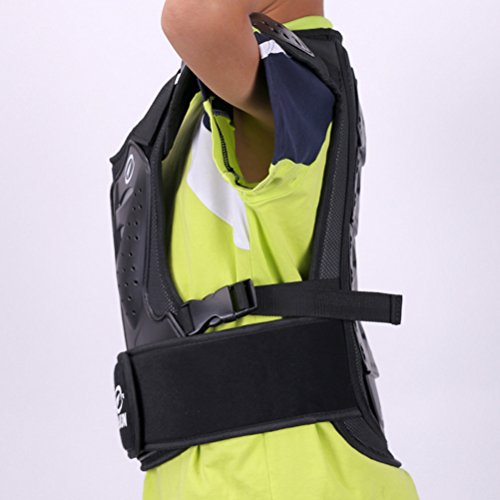 Takuey Children's Professional Armor Vest Protective Gear Jackets Guard Shirt For Dirtbike Motocross Skiing Snowboarding Dirt Bike Body Chest Spine Protector Back Motorcycle Support (Green, L)