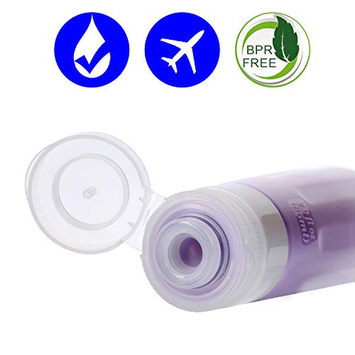 Travel Bottles,safe and non-toxic grade Silicone Travel Tube Sets for Cosmetic Shampoo Conditioner Lotion Face Body Wash (four packs) - Thumbnail 4