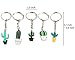 Creative Potted Cactus Style Keychains Key Rings Hang Bag Accessories Chain Bag Pendants Jewelry, 5 pc (cactus)