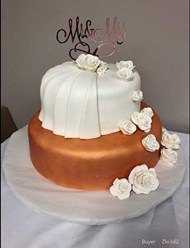 Rose Gold Mr & Mrs Cake Topper Wedding Anniversary Engagement Bridal Shower Cake Decoration