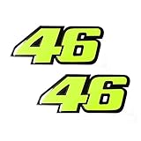 2pcs Reflective Fluorescent Yellow VALENTINO ROSSI 46 MotoGP Racing 6