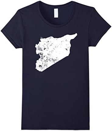 Womens Syria Map Shirt XL Navy