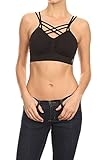 Criss cross strap activewear fashion sports bra caged lounge bralette with ruched detail