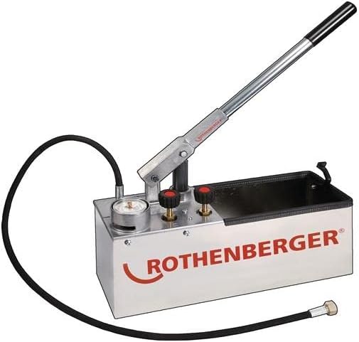 Rothenberger RP50-S INOX Testing Pump Black/Silver/Red Pressure System Tool