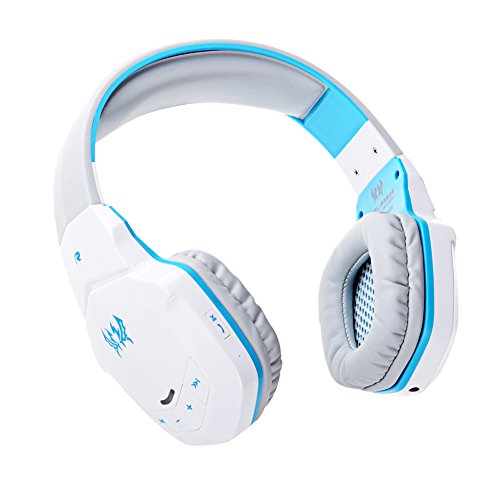 Urvoix Bluetooth Headset, Wireless Bluetooth V4.1 Stereo Gaming Headphones with Microphone for IOS Android Windows Mobile and Bluetooth Devices White - Thumbnail 4