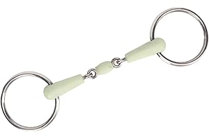Nk Snaffle Bit 5.5 Happy Mouth Bits 5 I,Horse Mouth Bit Stainl Steel Middle Rubber Flavour Loose Horse Mouth Bit
