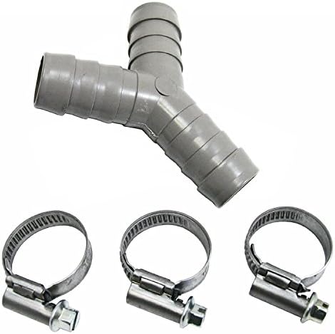 Home Parts ltd - Universal Dishwasher Drain Hose Y Piece Splitter Connector 3 Way Join 17mm 19mm
