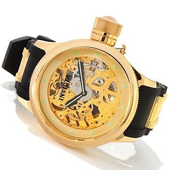 Invicta Russian Diver Skeletonized Mechanical Gold-tone Mens Watch 1243