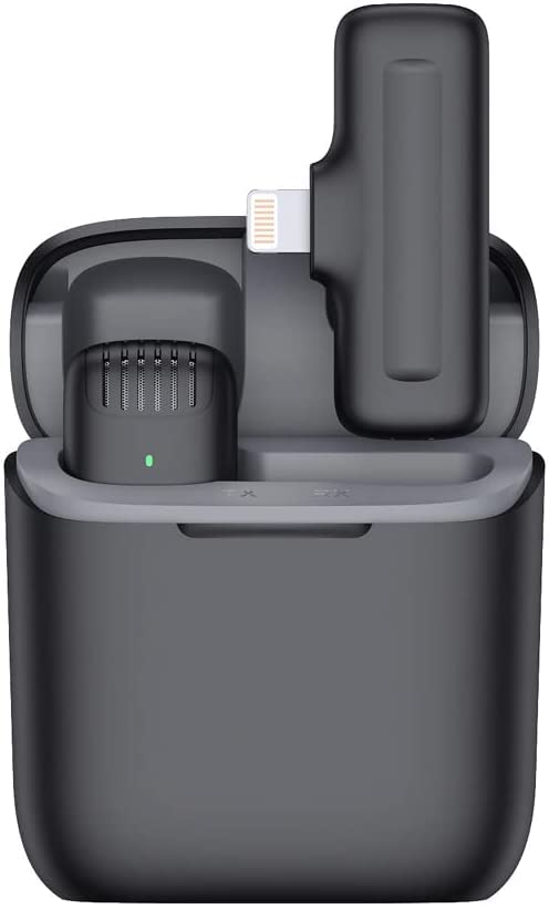 Cane Garden Wireless Levalier Microphone for iPhone, Microphone Wireless for Youtube, Tiktok, Wireless Microphone for iPad, iPhone Wireless Microphone, Wireless Lavalier Microphone for iPhone