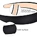 Blulu 8 Pcs Satin Headbands Bulk 1 Inch Wide Hard Headband Anti-slip Hairbands Plain Ribbon Comfortable Hair Accessories for Women Ladies Girls DIY Craft(Black)