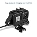 Kupton Housing Frame for GoPro Hero 8 Black Protective Shell Cage Mount Accessories for GoPro Hero 8 with Quick Pull Movable Socket and Screw (Black)