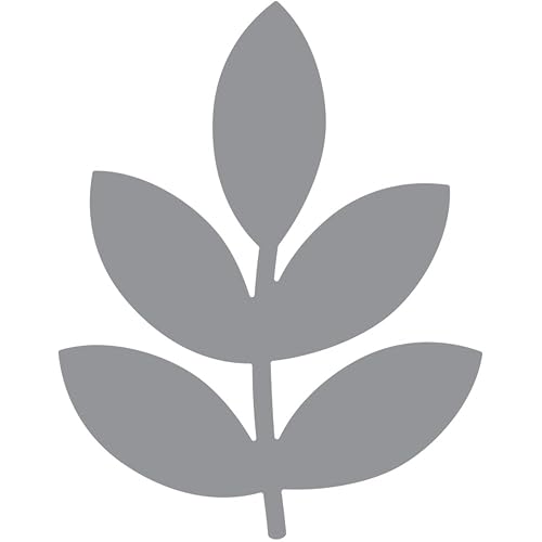 EK Success Five Leaf Branch Embellishment – Silver, 6 X 3 X 1.375 Inches For Crafts & Scrapbooking