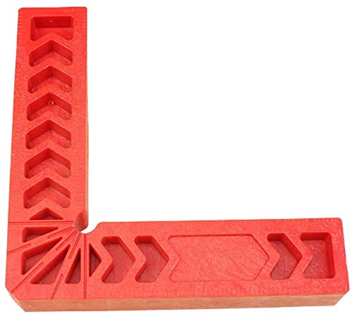 POFET 4pcs 90 Degree Positioning Clamp L Type Right Angle Clamps Woodworking Tool Auxiliary Locator Plastic Square Ruler Angle Holder for Carpenters, DIY Enthusiasts(6inch)