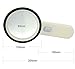 Number-One 10X LED Lighted Magnifier, Handheld Magnifying Glass Illuminated Lens with 12 Lights, 80mm Large Viewing Mirror