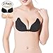 AUBANA 2-Pack Self Adhesive Bra Strapless Seamless Push Up Silicone Padded Invisible Bra (B)