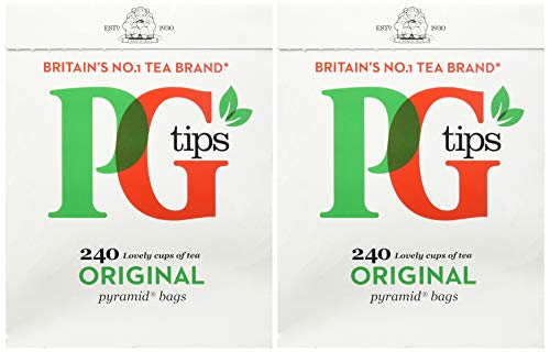 PG Tips Black Tea, Pyramid Tea Bags, 240-Count Box (Pack of 2)