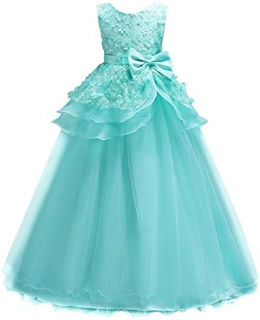 Aoif 子供ドレス ロングドレス 女の子 ジュニア ピアノ 発表会 パーディー 演奏会 フォーマル 入園式 結婚式 ワンピース 1 130 140 150 160 170 190