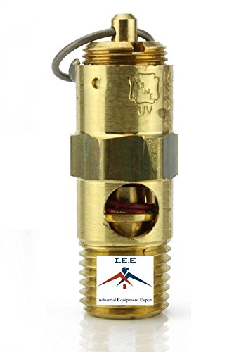 Conrader 25 PSI Brass Safety Relief Valve - 1/4 NPT, Pop-Off Pressure Valve For Air Compressor Tanks