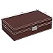 SONGMICS Brown Jewelry Box 8 Watch Organizer Storage Case with Lock and Mirror UJWB41Z