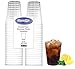 Heavy Duty 12 oz Crystal-Clear Party Tumblers | 100 Count Pack | Disposable or Reusable Cups (12 oz,)