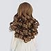 1/3 BJD SD Doll Wig with 9-10 Inch High Temperature Synthetic Fiber Dark Brown Long Kinky Wavy Hair with Middle Parting Wig BJD Doll Wigs for 1/3 BJD SD Doll(22#)